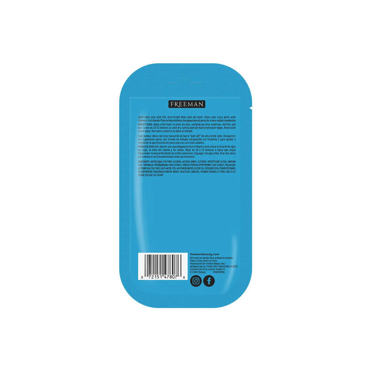 NEON VIBES PEELOFF MASK GHOSTED