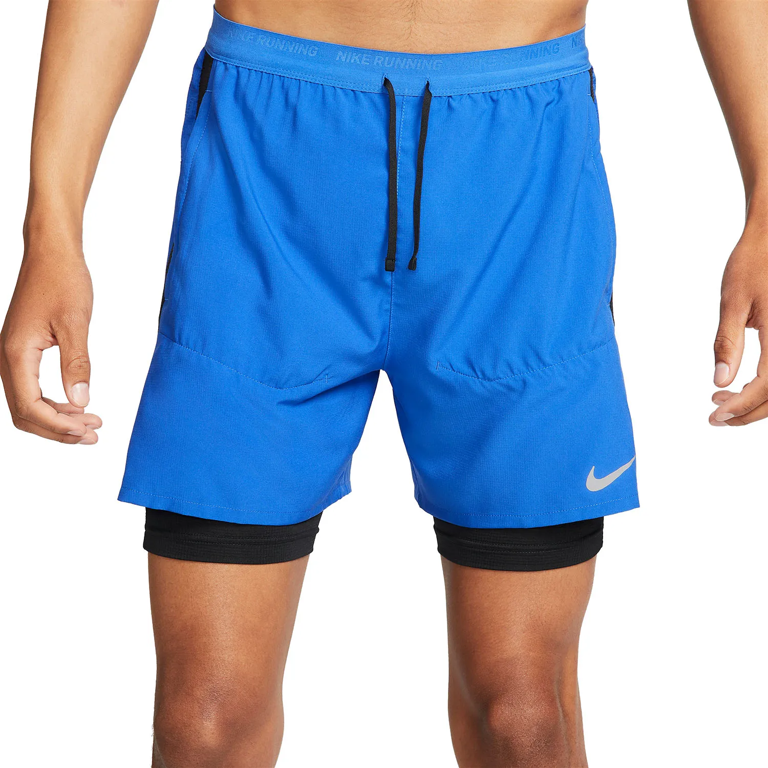 NIKE DRIFIT STRIDE HYBRID 2 IN 1 5IN SHORTS