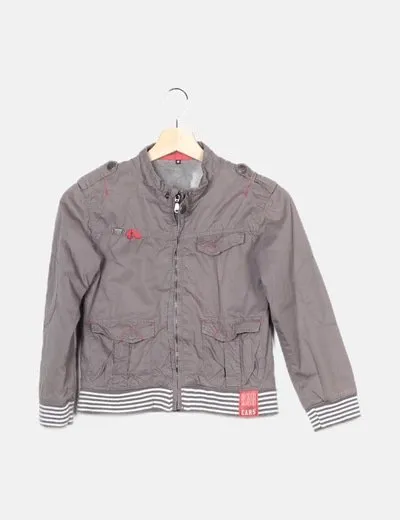 NoName Chaqueta gris bolsillos