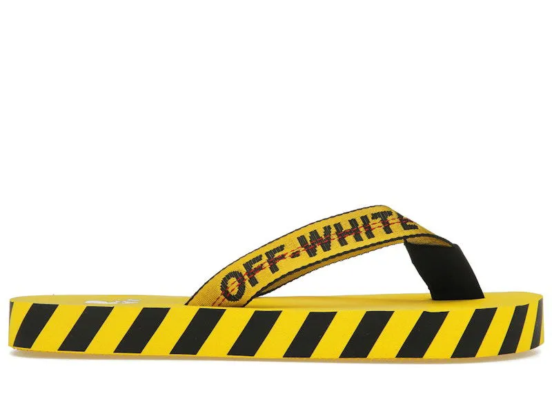 OFFWHITE INDUSTRIAL FLIP FLOPS YELLOW SS21