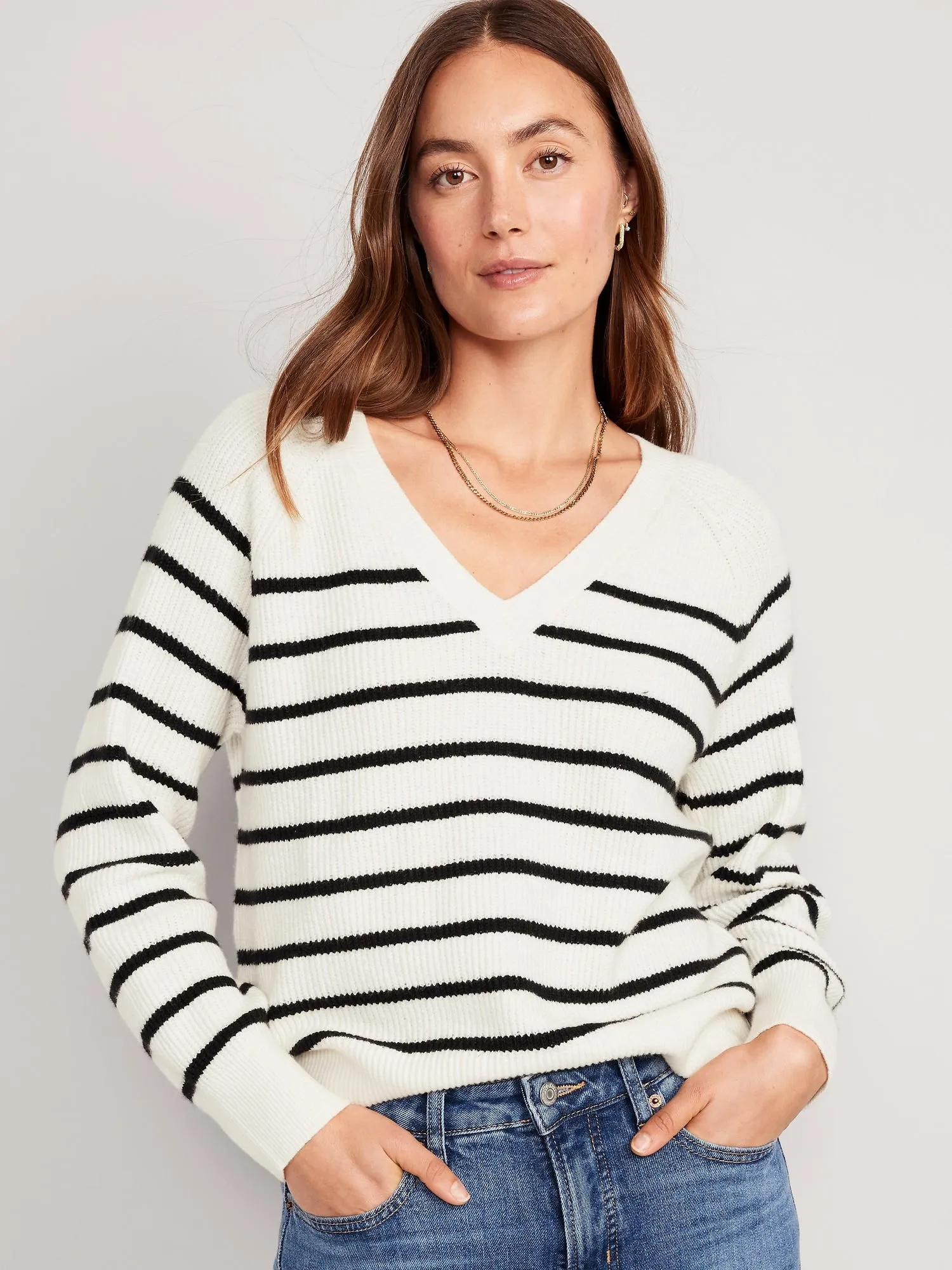 OLD NAVY Chaleco Cuello en V Old Navy Mujer