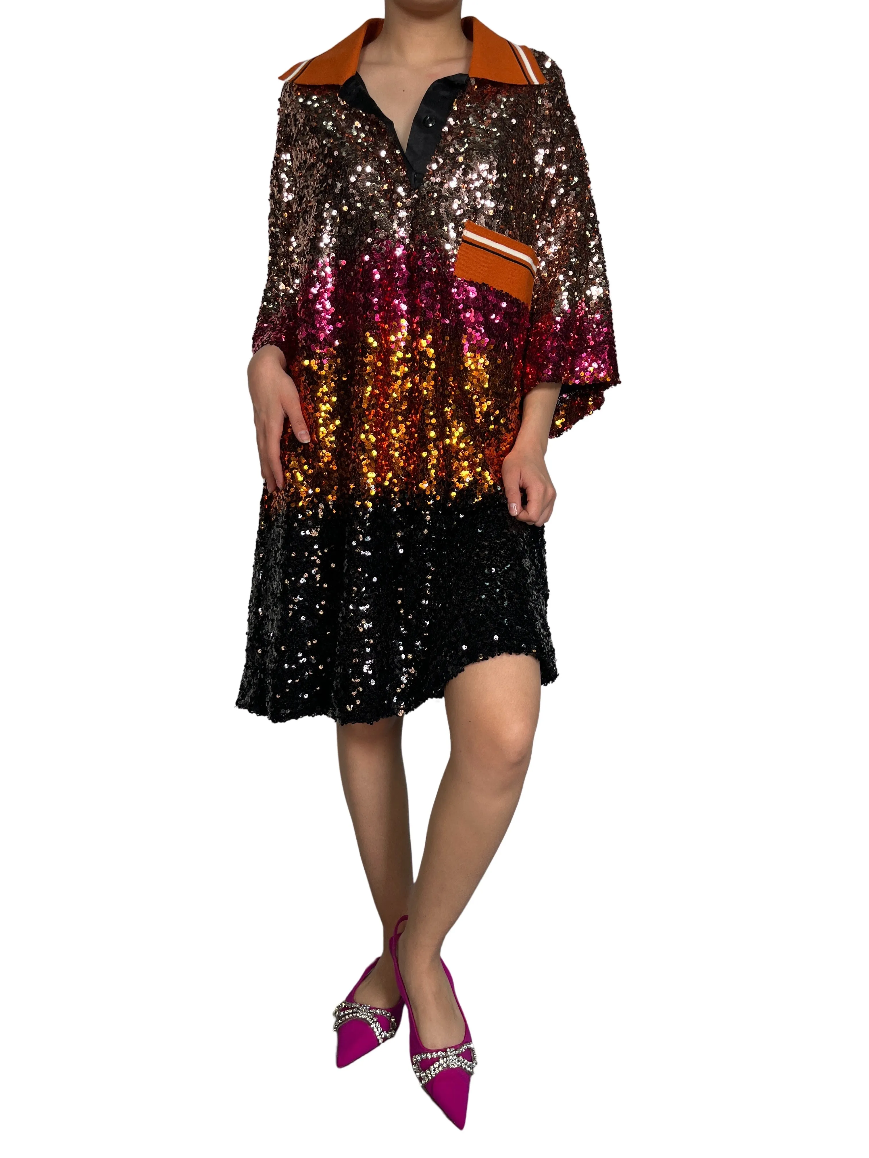 PALM ANGELS Vestido Lentejuelas