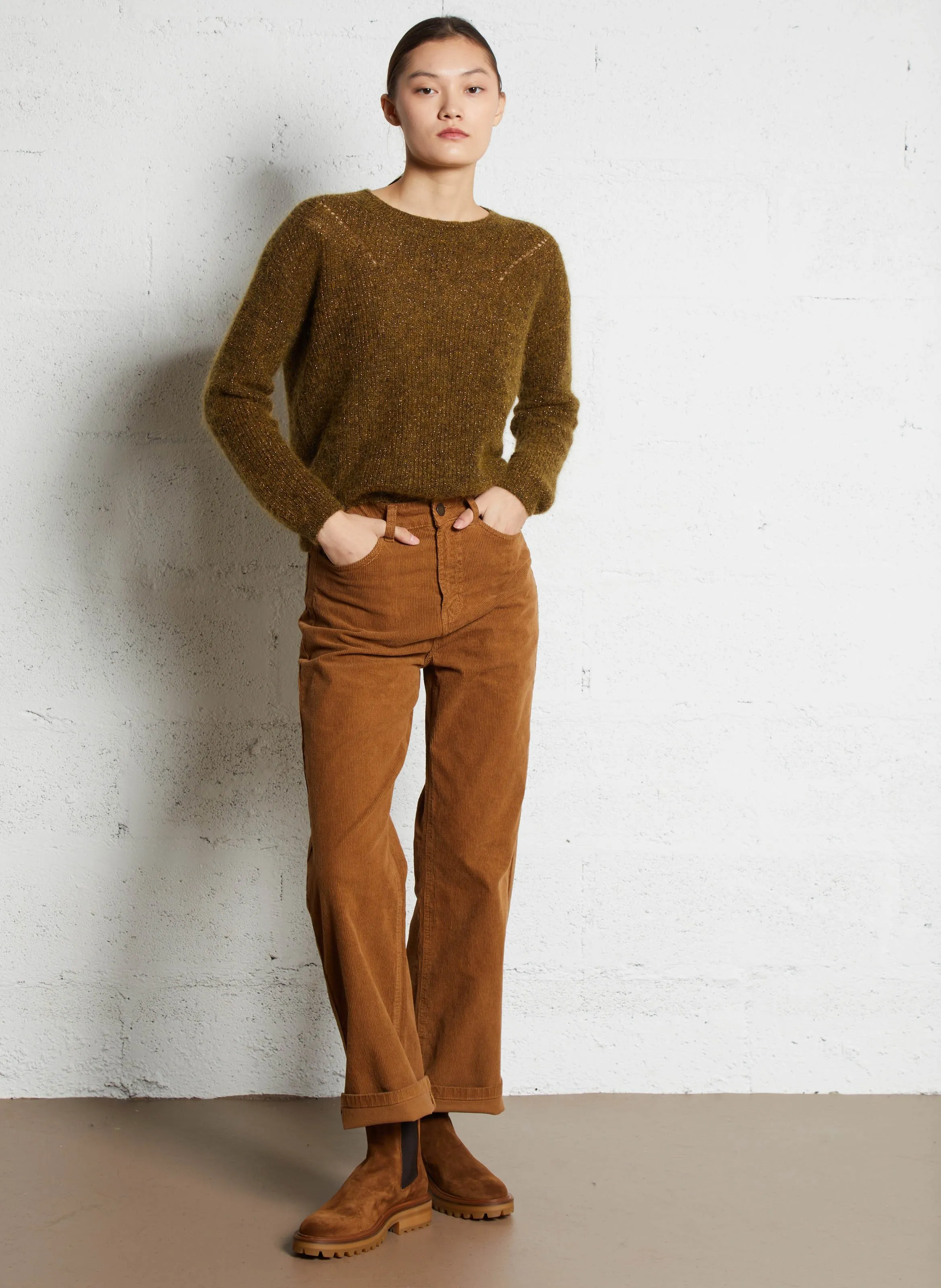PALOMA  PANTALóN DE PANA EN MARRON