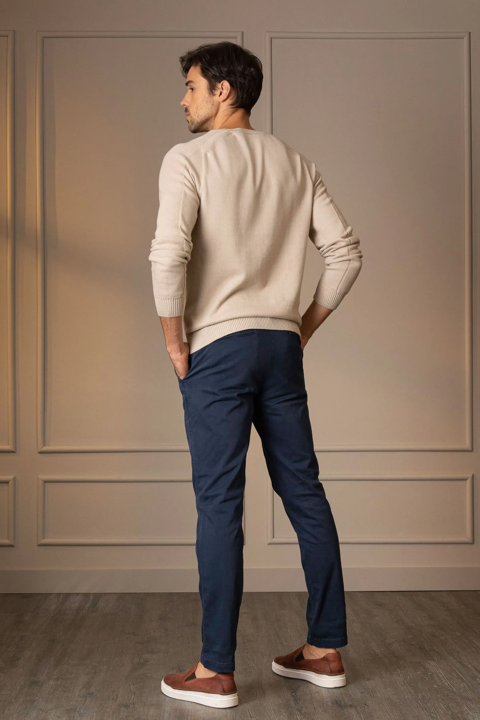 Pantalón chino italo para hombre semifitted