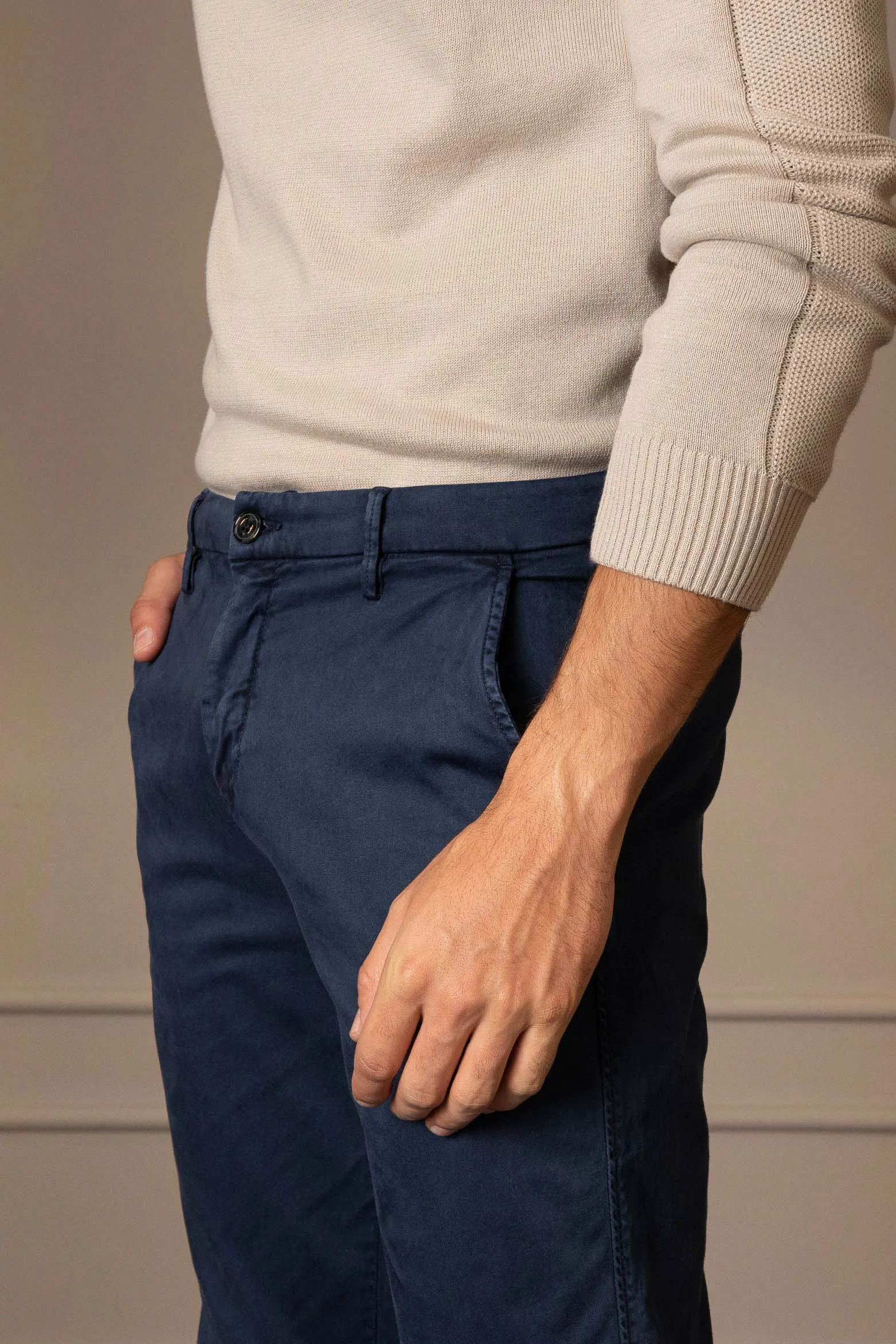 Pantalón chino italo para hombre semifitted