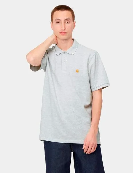 POLO CARHARTT CHASE PIQUE  ASH HEATHER / GOLD