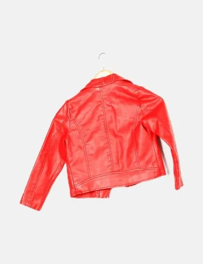 Primark Chaqueta biker roja casual