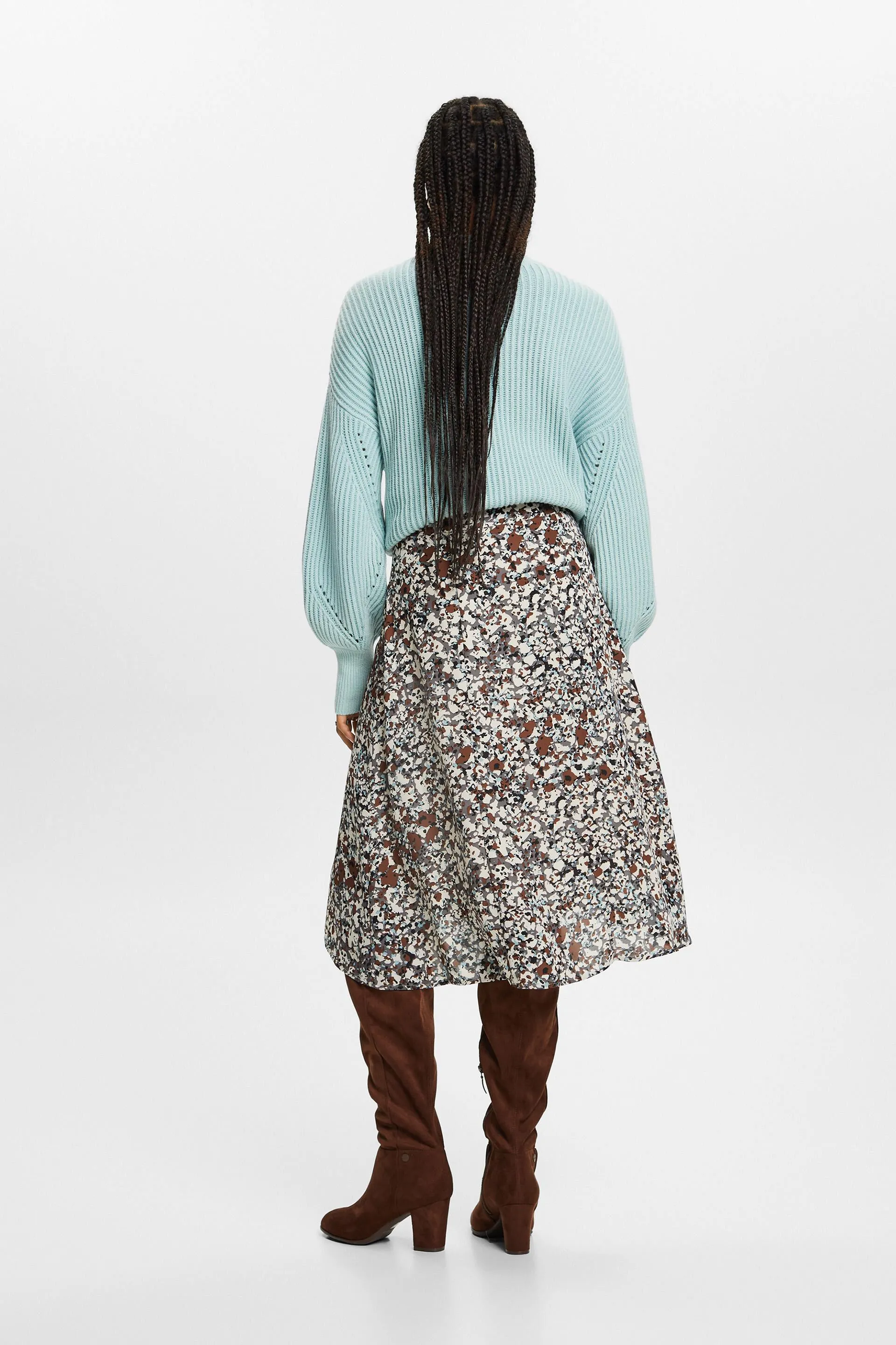 Reciclada: falda midi estampada