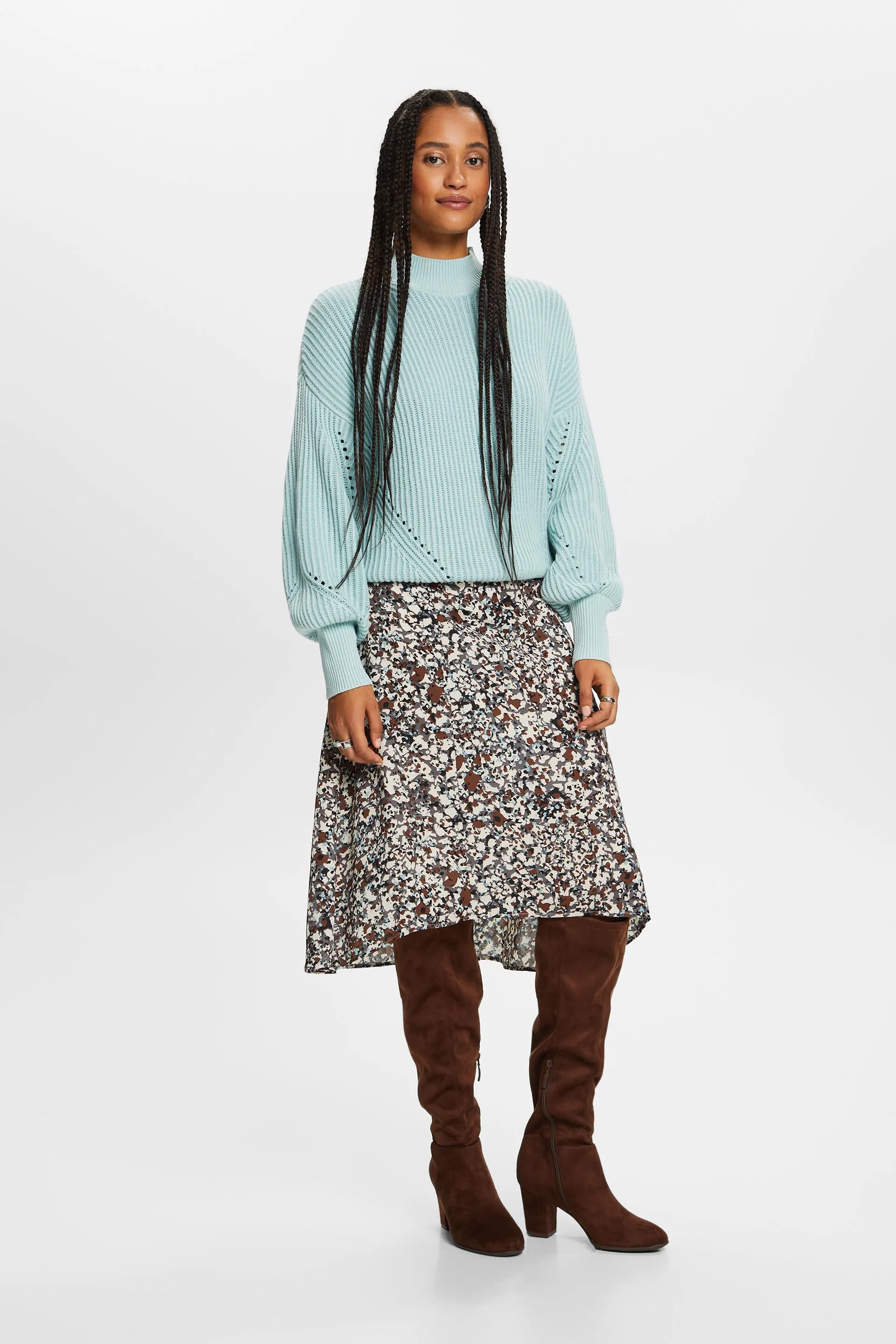Reciclada: falda midi estampada