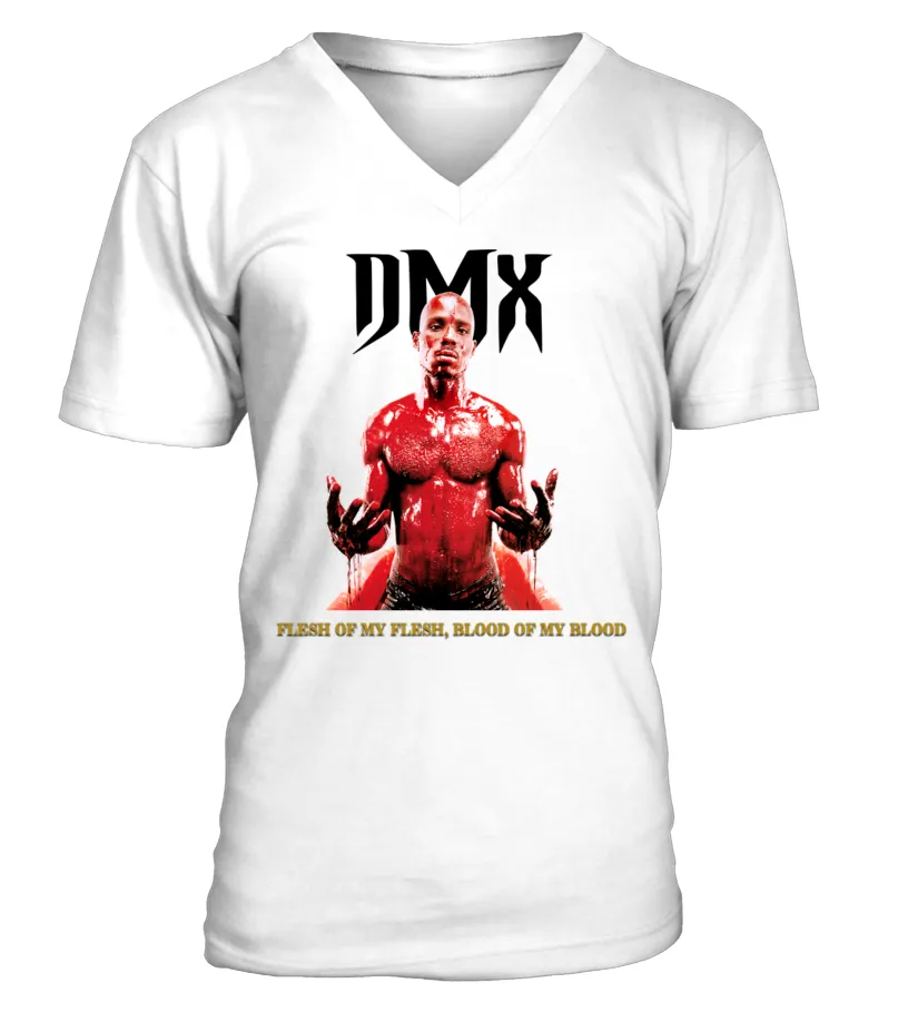 RHHWT63. DMX, FLESH OF MY FLESH, BLOOD OF MY BLOOD (1998) (W) CAMISETA CUELLO EN V UNISEX