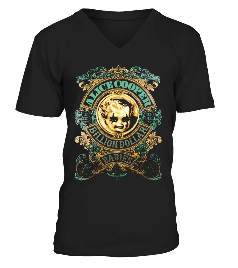 RK70S713BK. ALICE COOPER  BILLION DOLLAR BABIES (1) CAMISETA CUELLO EN V UNISEX