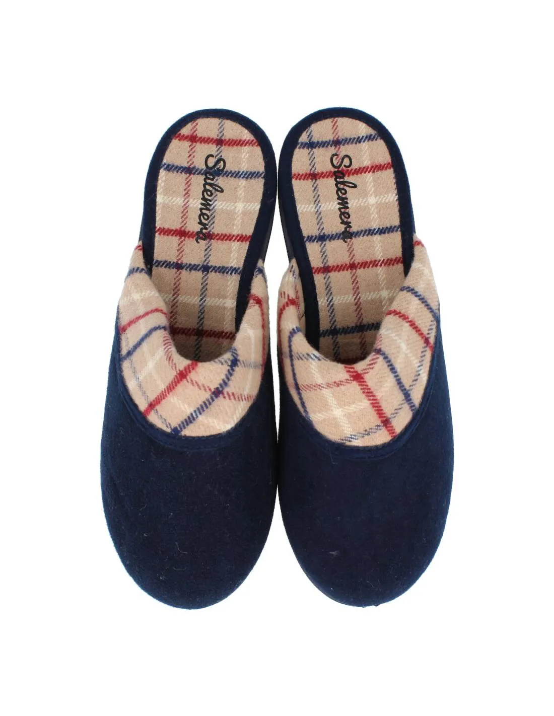 SALEMERA  ZAPATILLAS CASA CUñA CUADROS MARINO