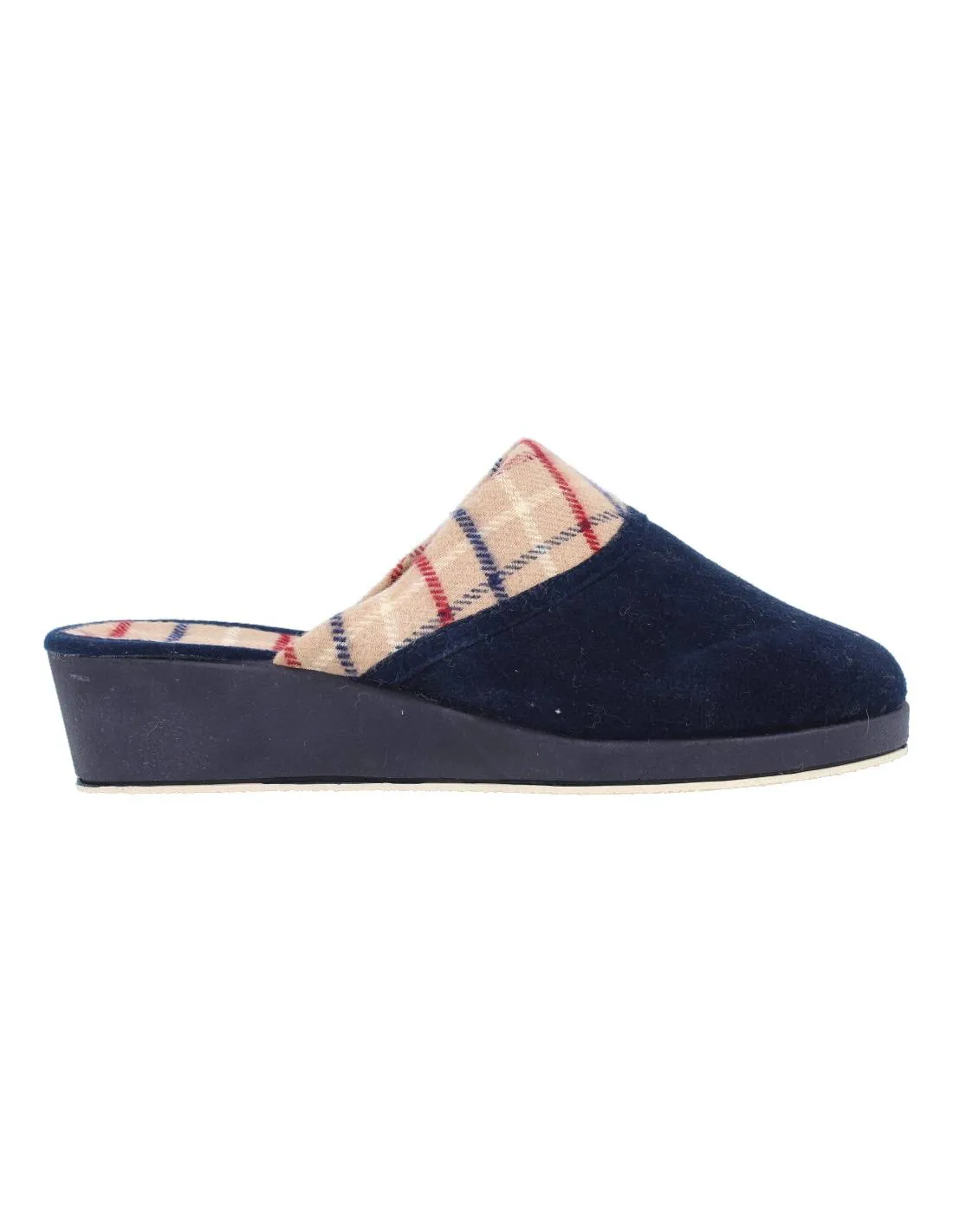 SALEMERA  ZAPATILLAS CASA CUñA CUADROS MARINO