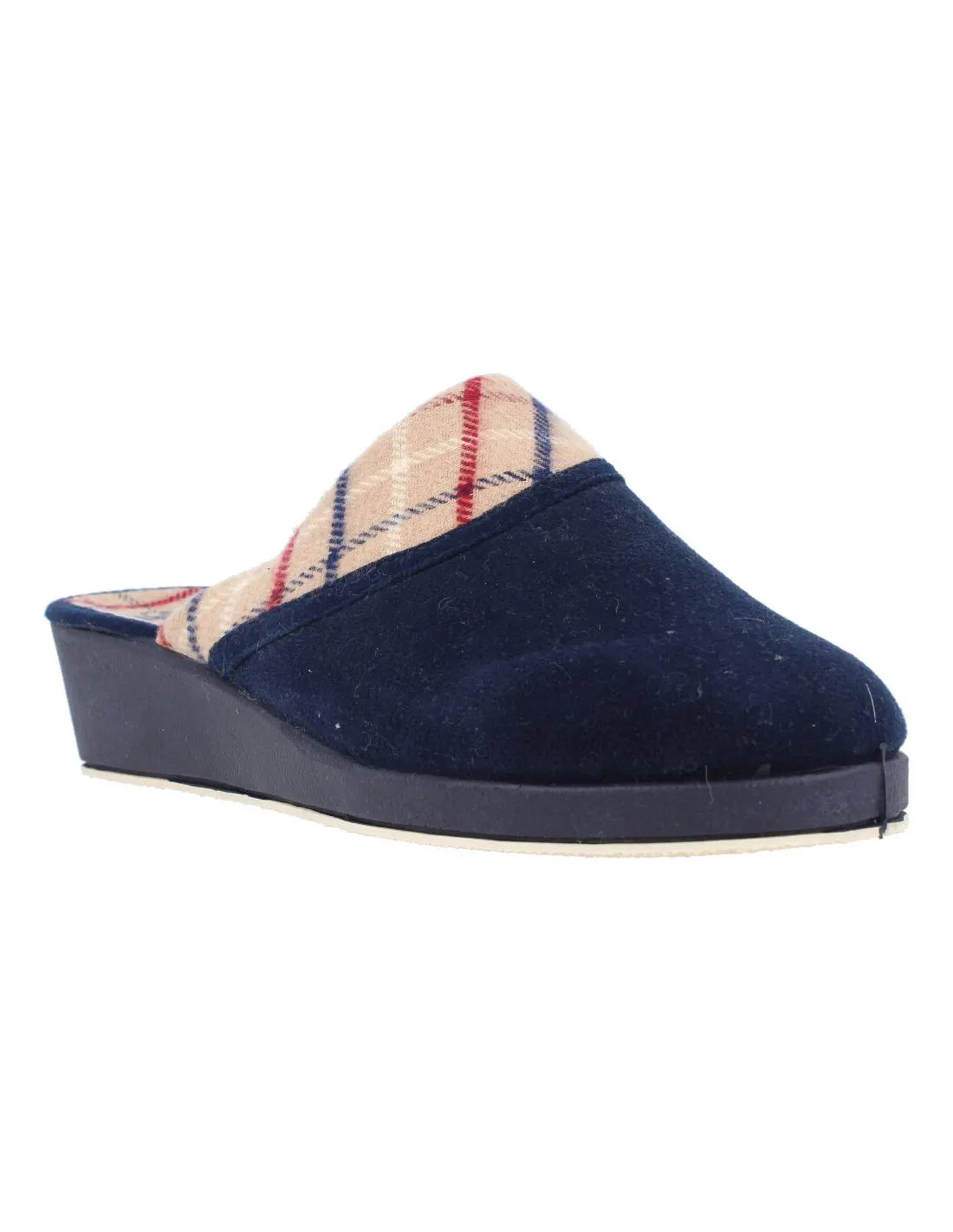 SALEMERA  ZAPATILLAS CASA CUñA CUADROS MARINO