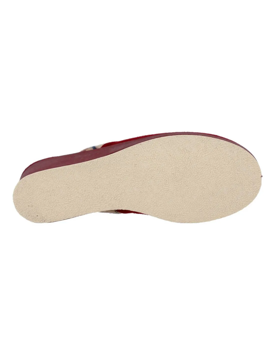 SALEMERA  ZAPATILLAS CASA CUñA CUADROS ROJO