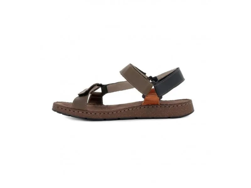 SANDALIA DE PIEL 022 30363 WALK&FLY EN COLOR TAUPE