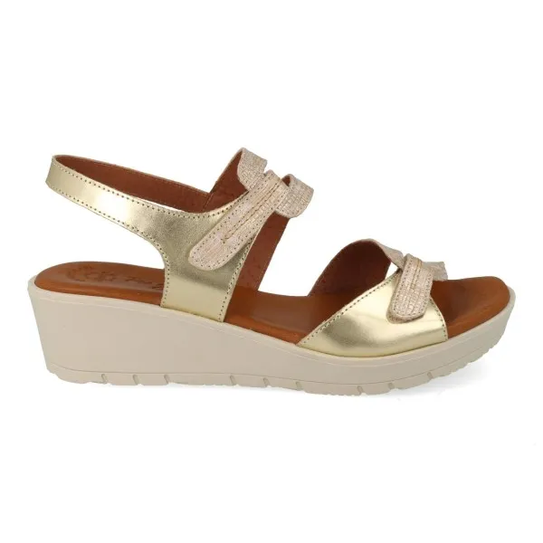 SANDALIAS DORADAS MUJER MOD. LINDE DORADO