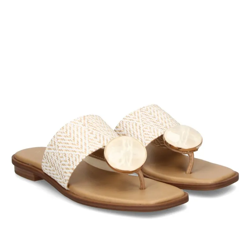 Sandalias Planas Noa Harmon 9226 Mujer Blanco