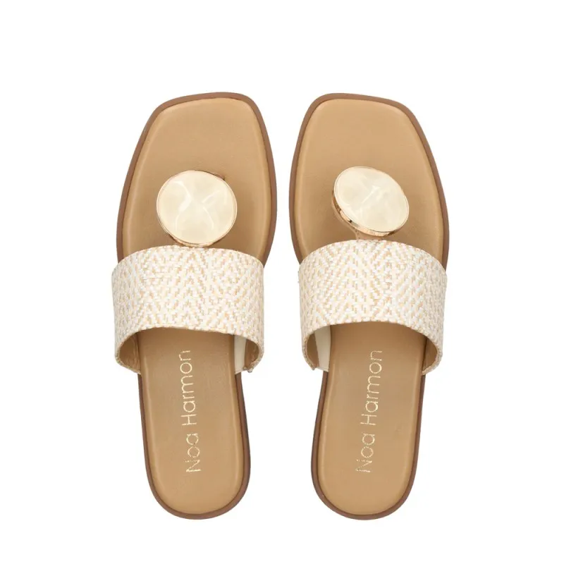 Sandalias Planas Noa Harmon 9226 Mujer Blanco