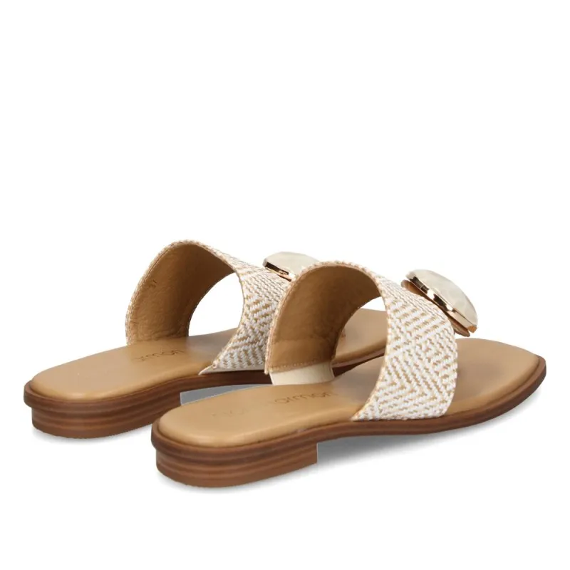 Sandalias Planas Noa Harmon 9226 Mujer Blanco