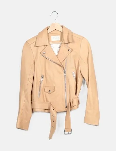 Sandro Chaqueta biker beige