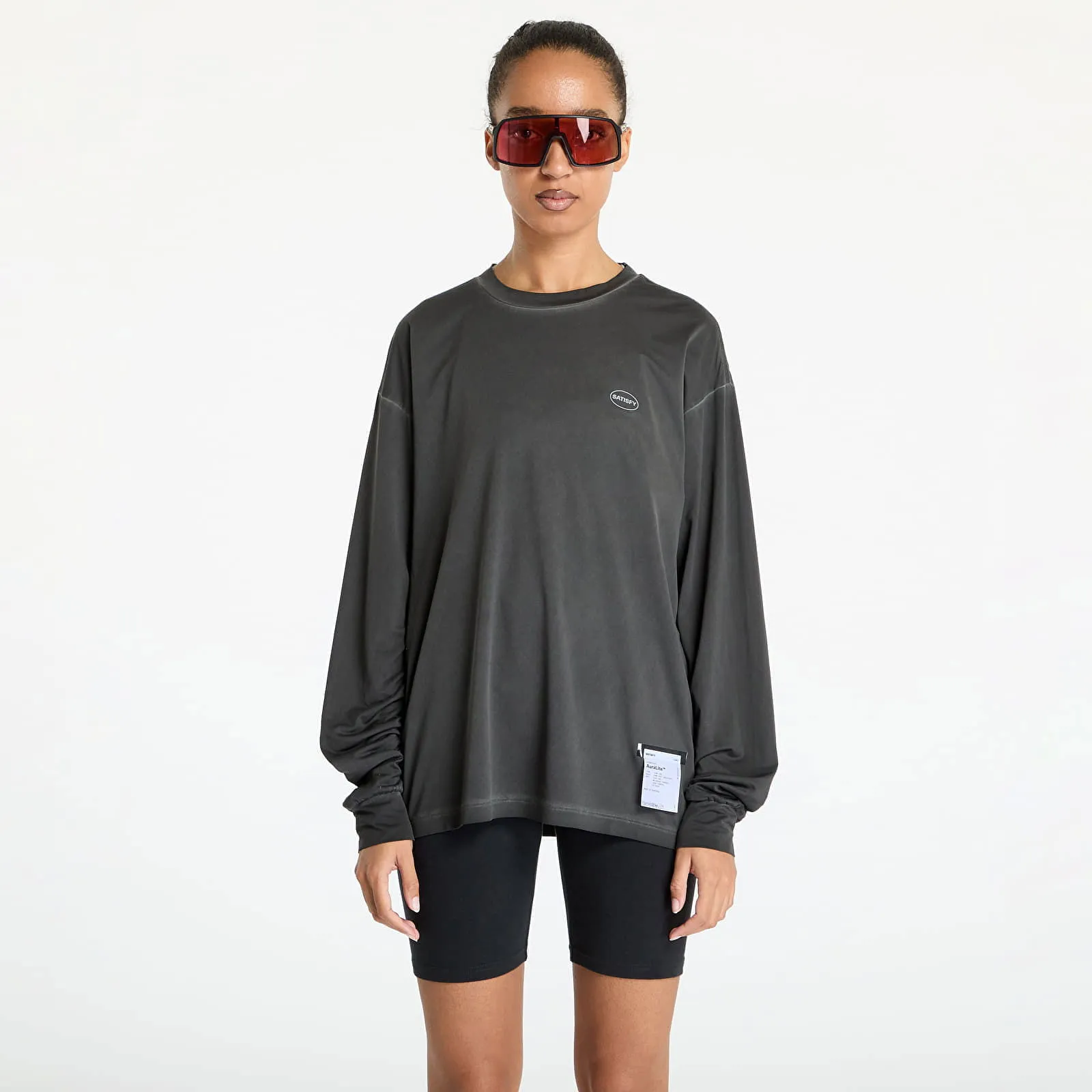 Satisfy AuraLite Long Tee UNISEX Pigment Black L