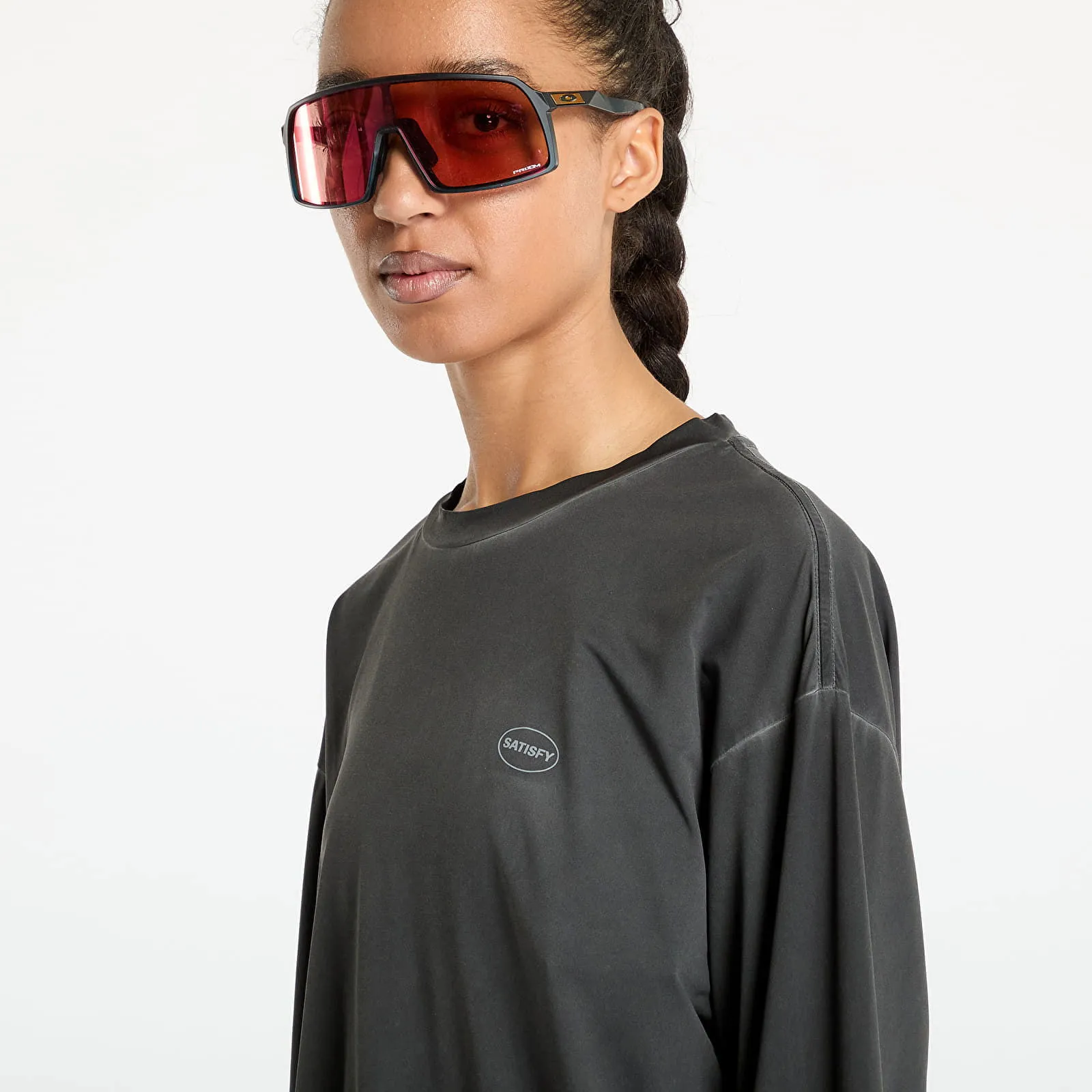 Satisfy AuraLite Long Tee UNISEX Pigment Black L