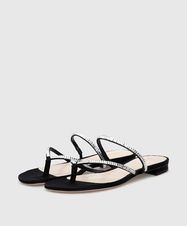 Schutz Sandals with crystals
