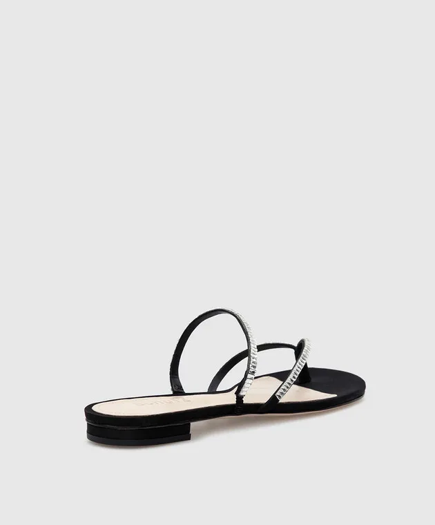 Schutz Sandals with crystals