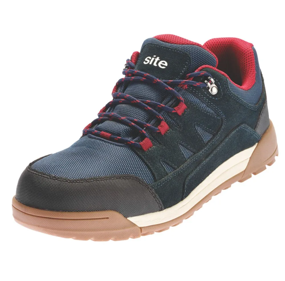 Site Scoria, zapatillas de seguridad, azul marino y rojo, talla 44