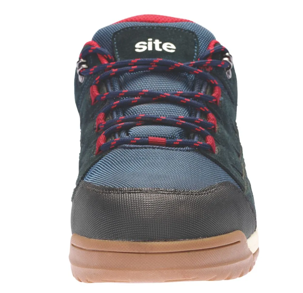 Site Scoria, zapatillas de seguridad, azul marino y rojo, talla 44