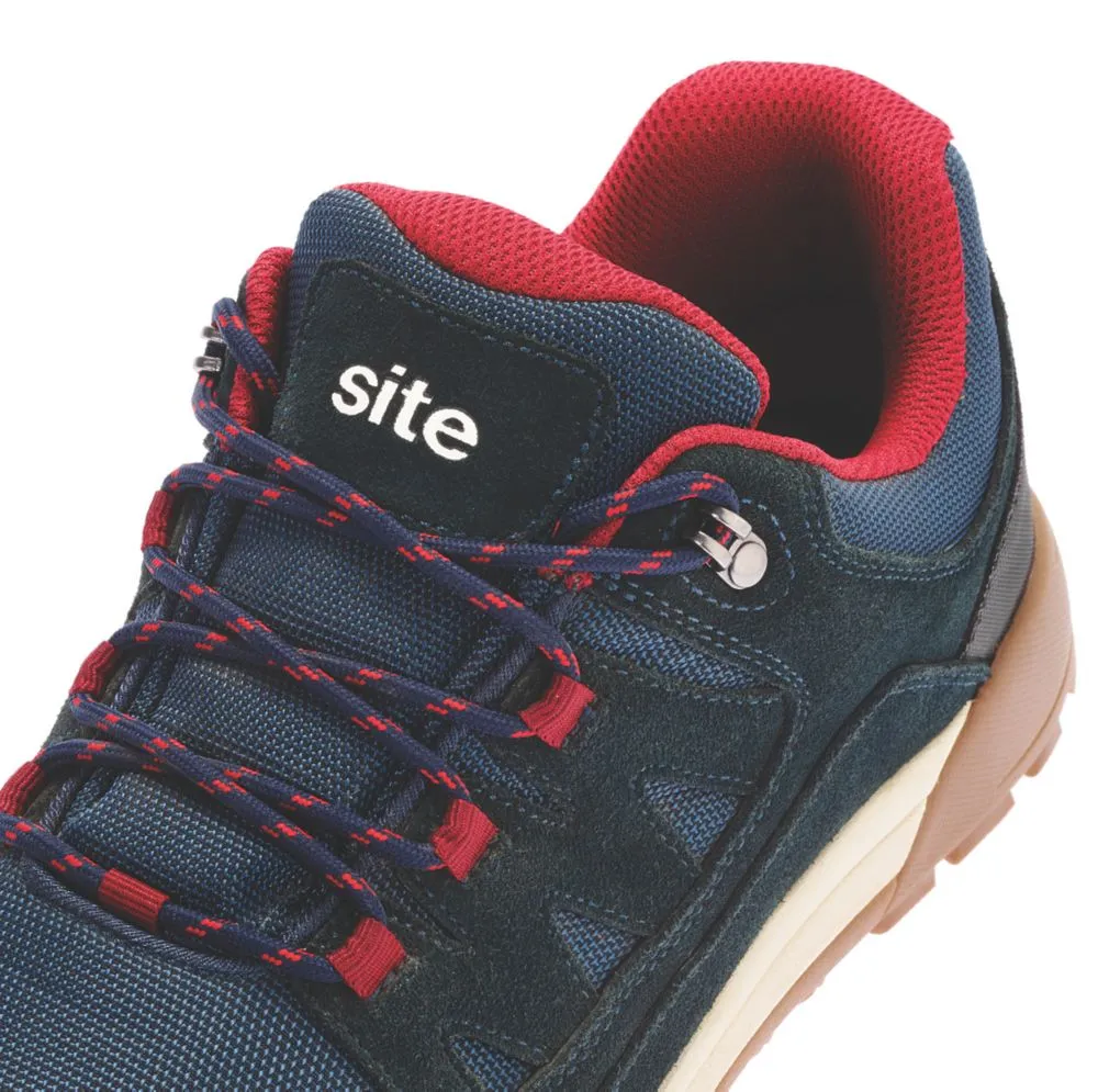 Site Scoria, zapatillas de seguridad, azul marino y rojo, talla 44