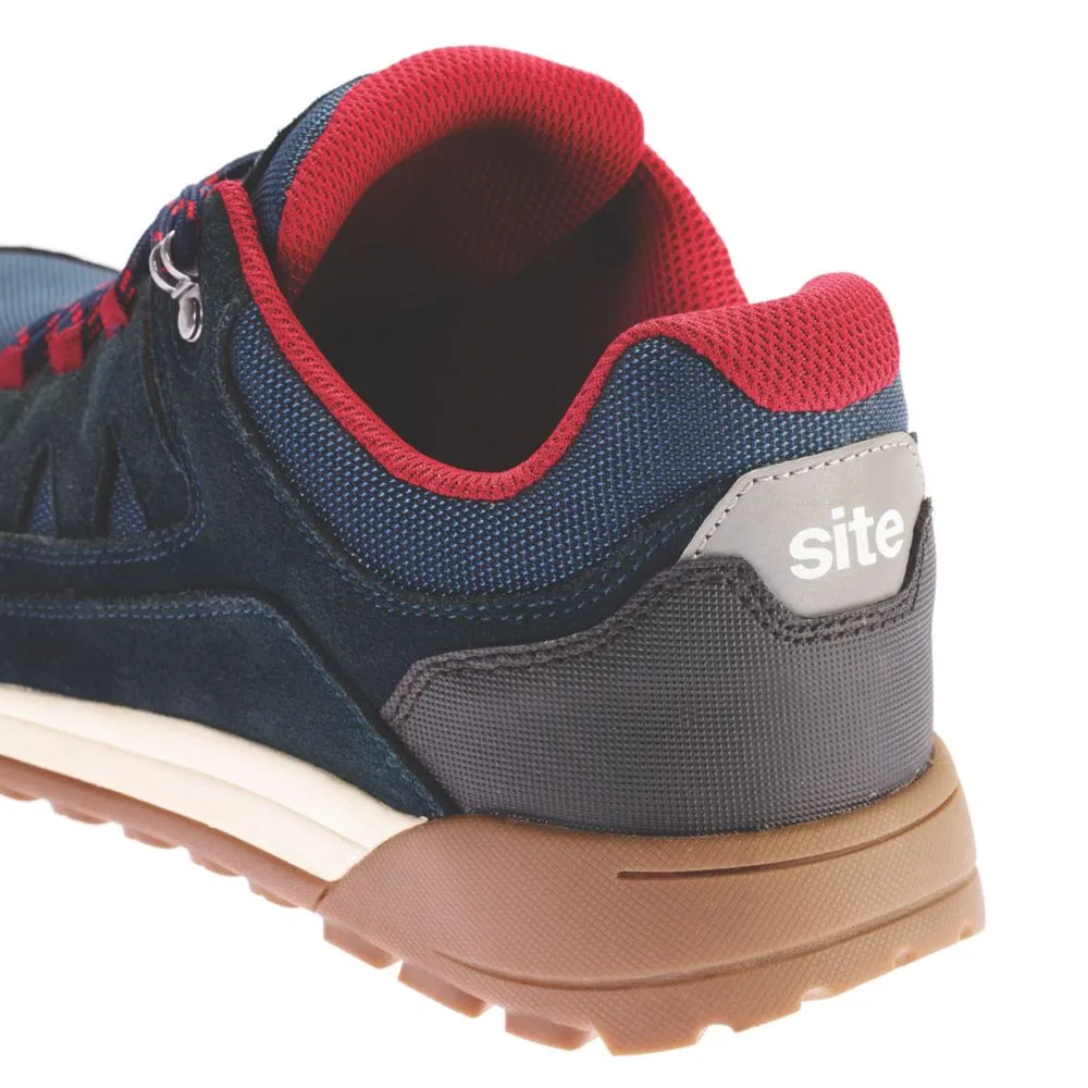 Site Scoria, zapatillas de seguridad, azul marino y rojo, talla 44