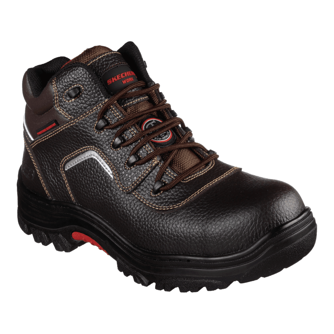 Skechers 77144brn_10 talla 42 zapato de cuero dielectrico punta composite cafe