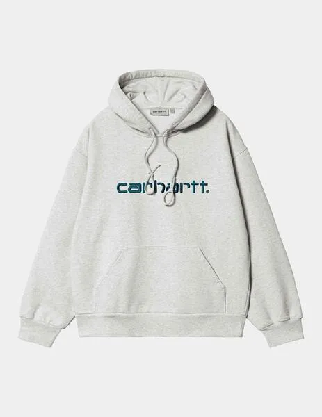 SUDADERA CAP. CARHARTT SWEAT  ASH HEATHER / DUCK