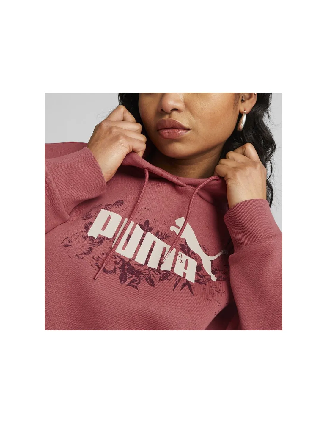 Sudadera Puma Ess+ Floral Vibes Coral Mujer