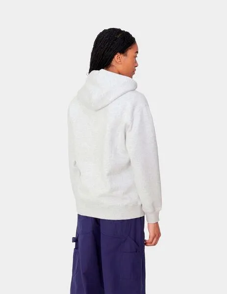 SUDADERA W' HOODED CARHARTT  ASH HEATHER / DUSTY