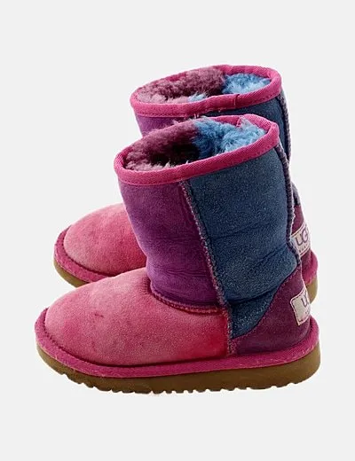 UGG Botín multicolor detalle pelo