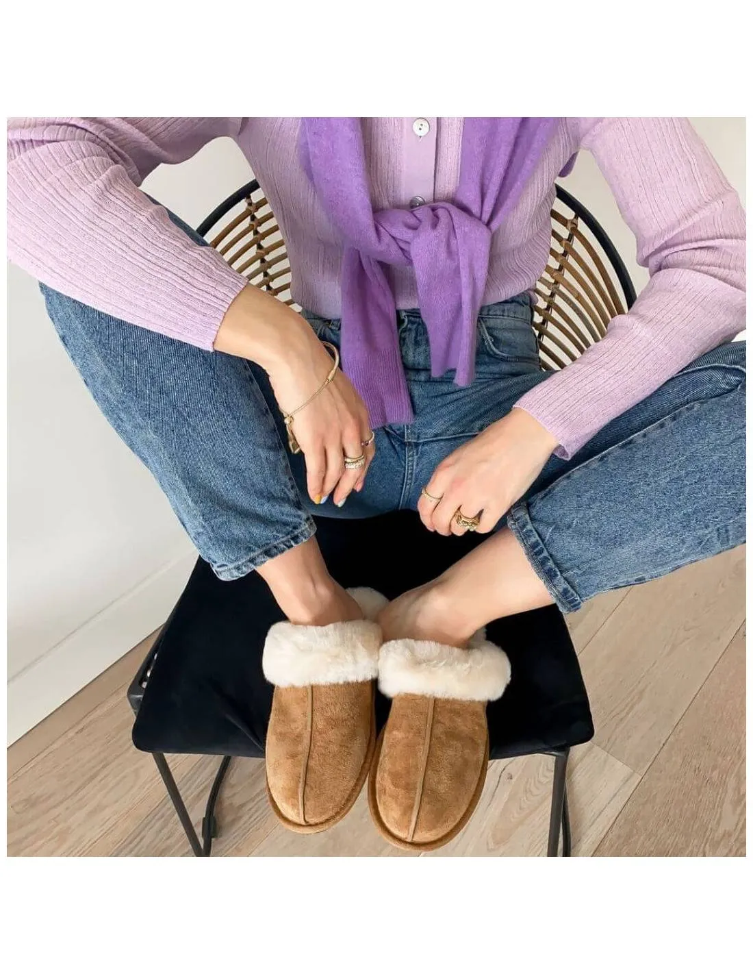 UGG  ZAPATILLAS CASA PIEL W SCUFFETTE II CUERO