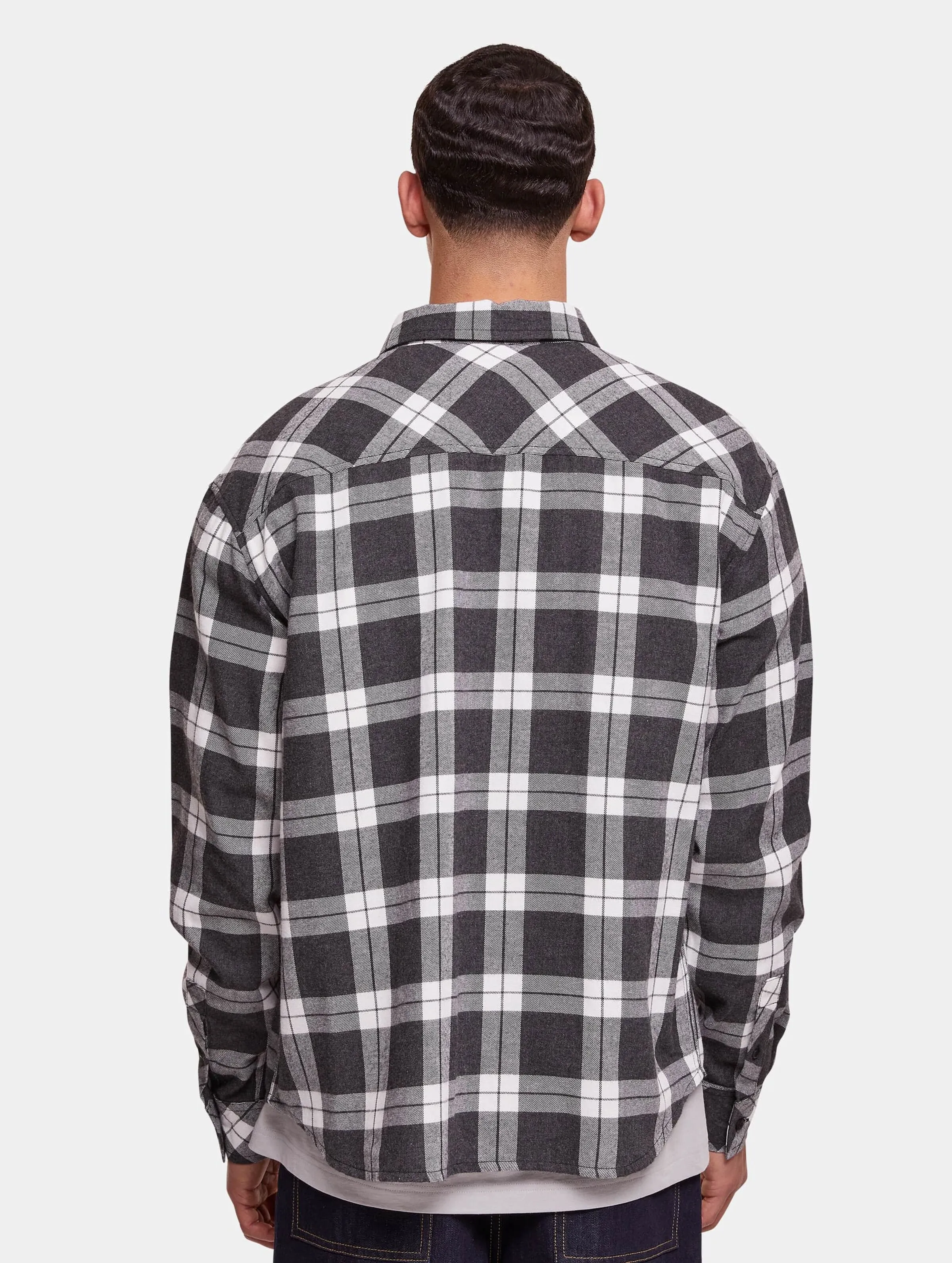Urban Classics Urban Classics Boxy Dark Checked Hemd