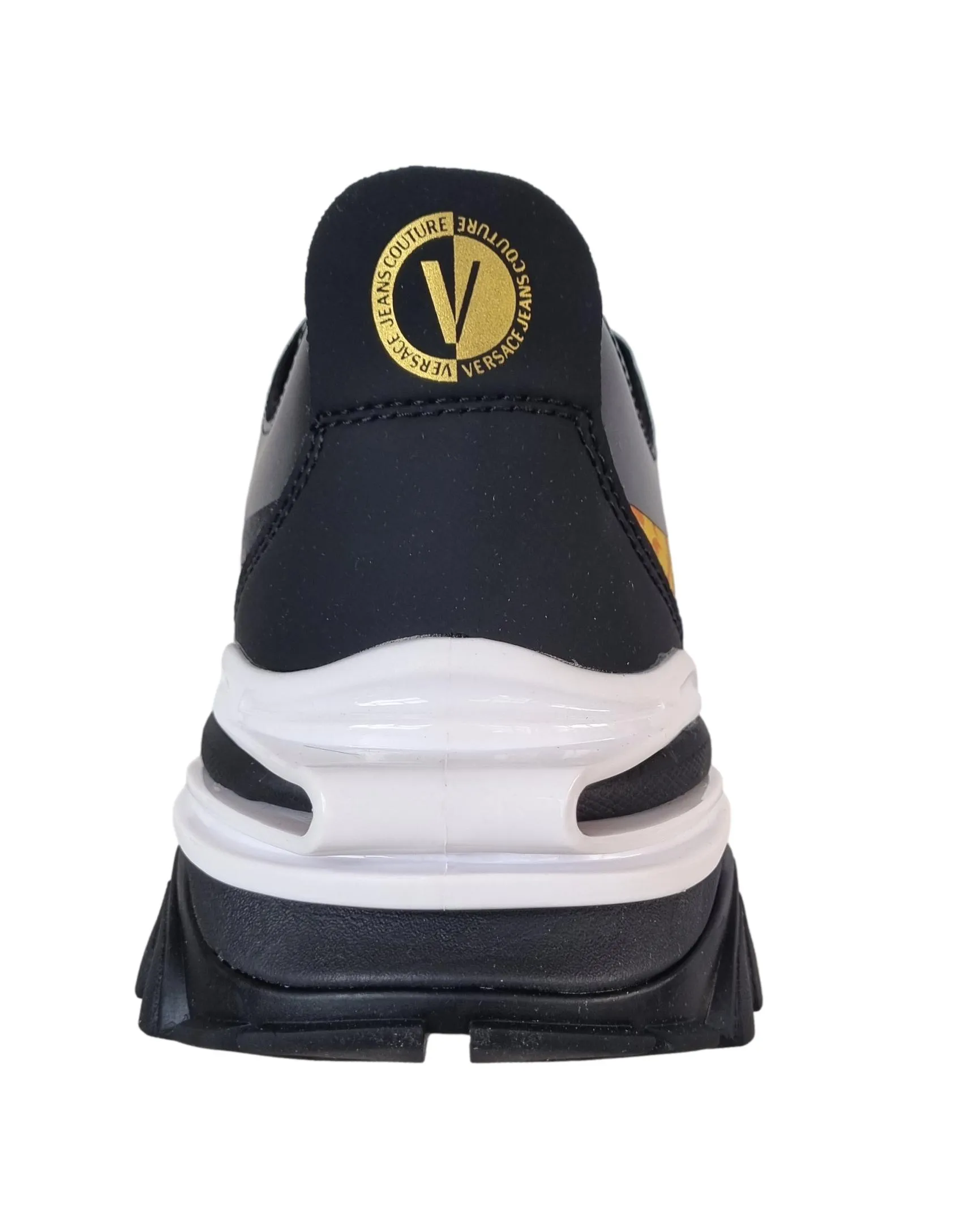 Versace couture zapatillas de hombre zapatos new trail 75YA3SIB negro