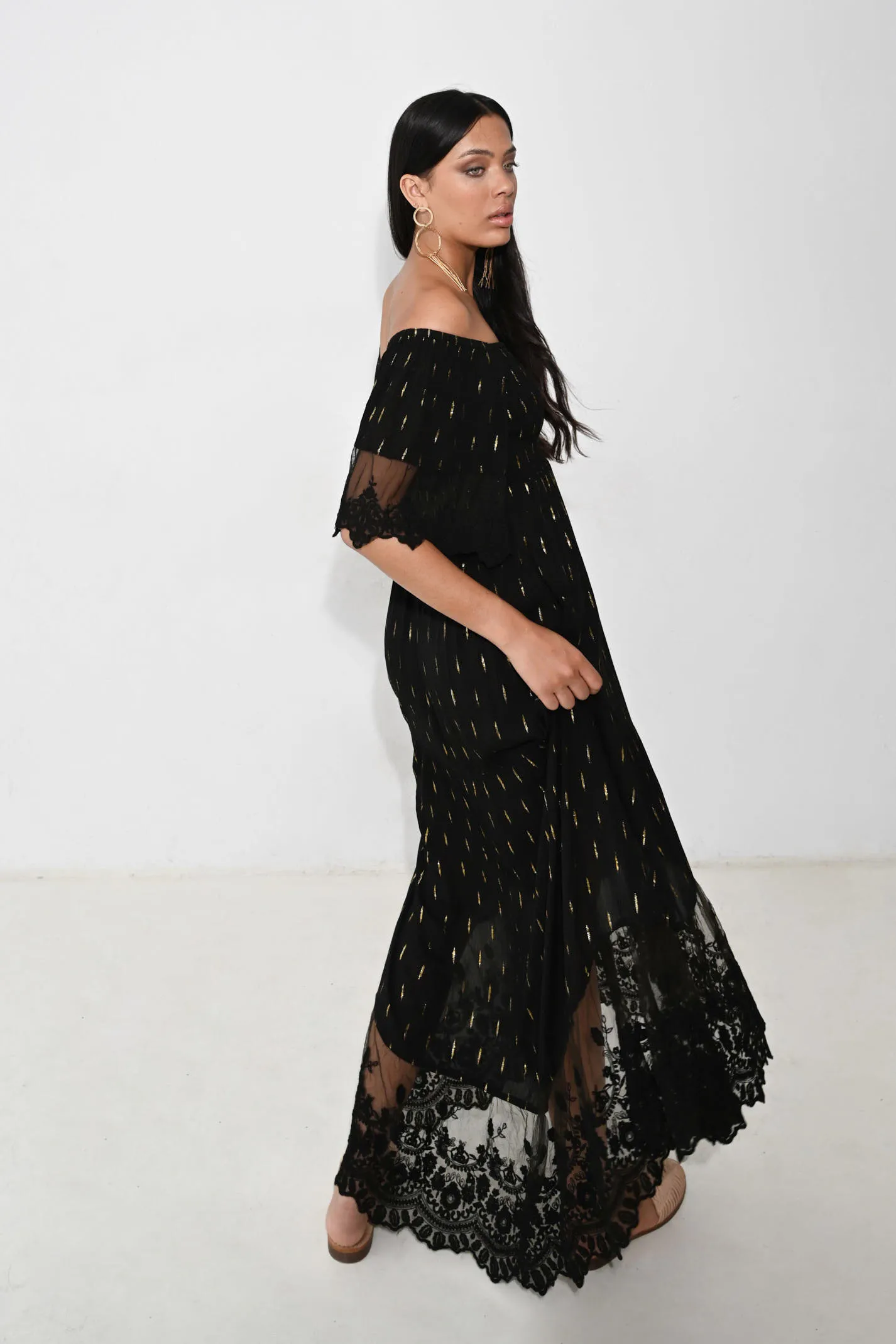 Vestido largo Negro Katia