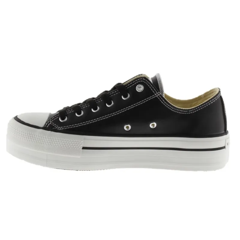 VICTORIA Tribu 1061106 Blanco y negro. Deportiva plataforma piel mujer