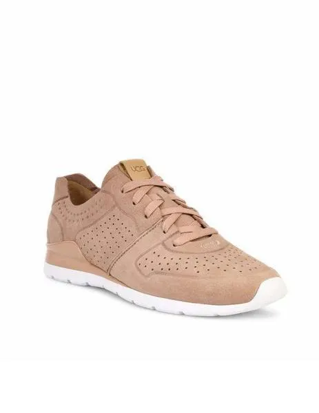 zapatilla ugg de piel perforada