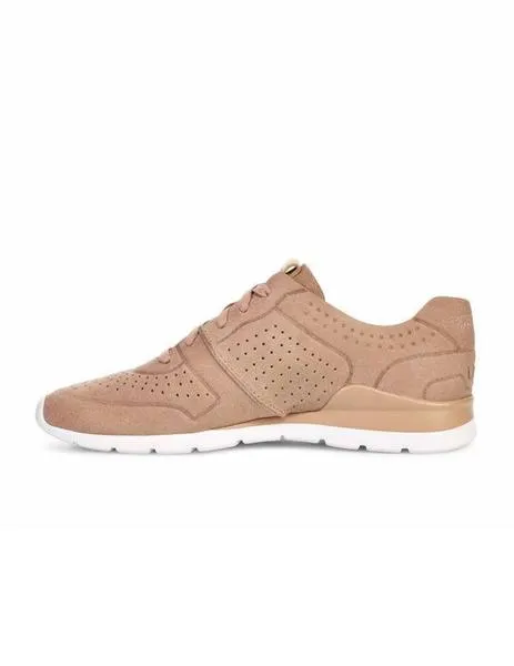 zapatilla ugg de piel perforada