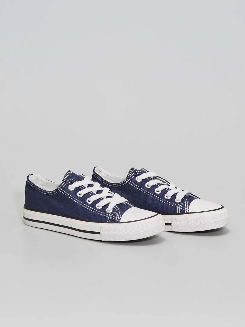 ZAPATILLAS BAJAS DE TELA  AZUL