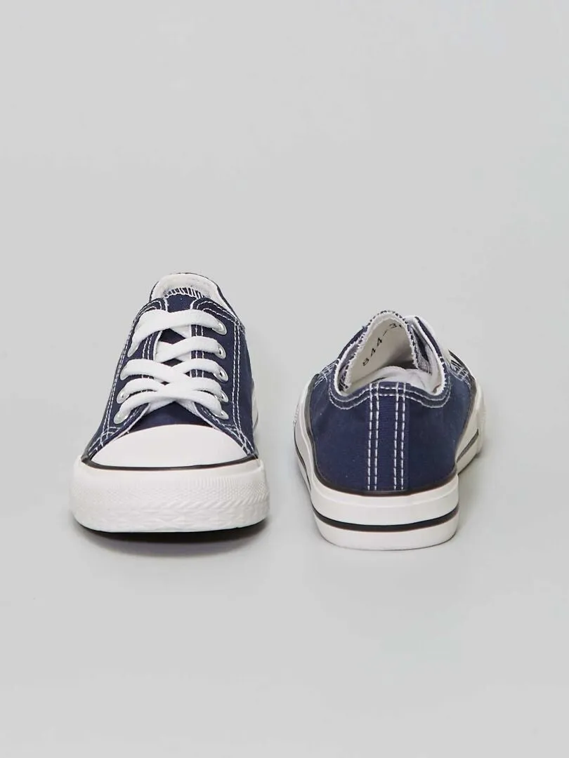 ZAPATILLAS BAJAS DE TELA  AZUL
