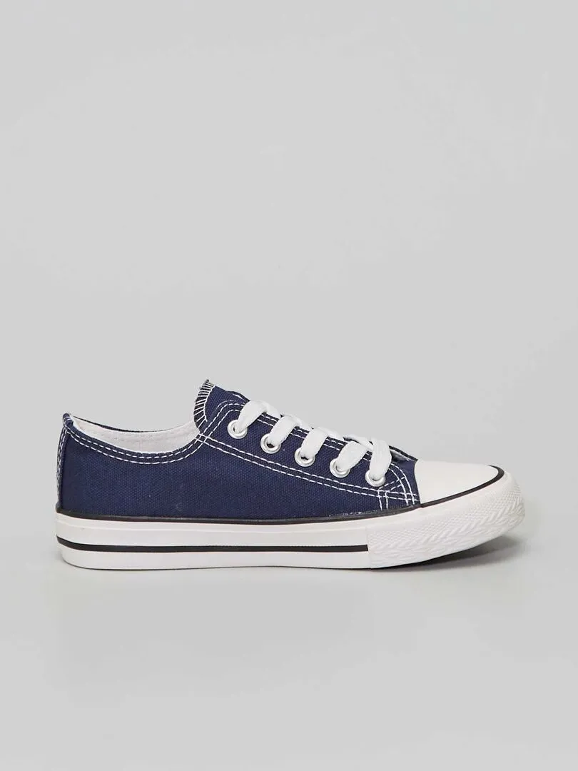 ZAPATILLAS BAJAS DE TELA  AZUL
