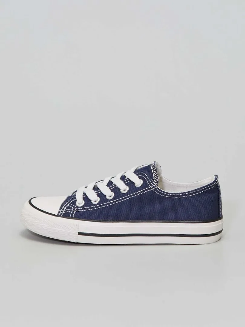 ZAPATILLAS BAJAS DE TELA  AZUL