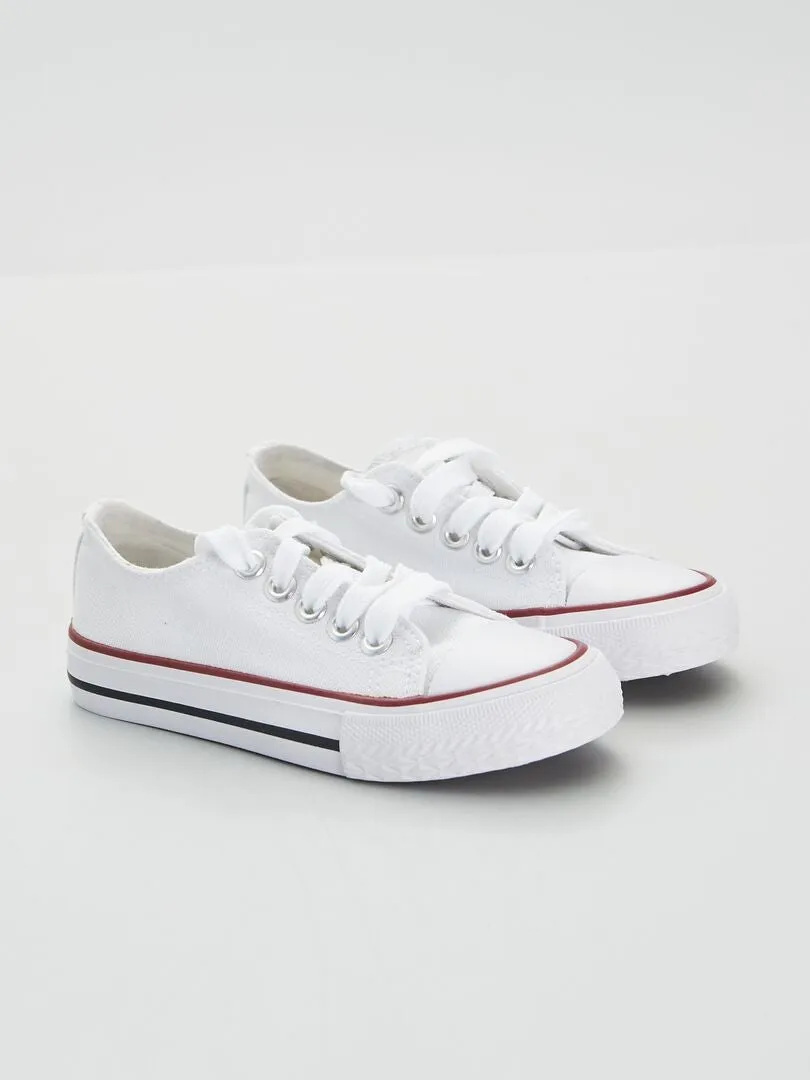 ZAPATILLAS BAJAS DE TELA  BLANCO